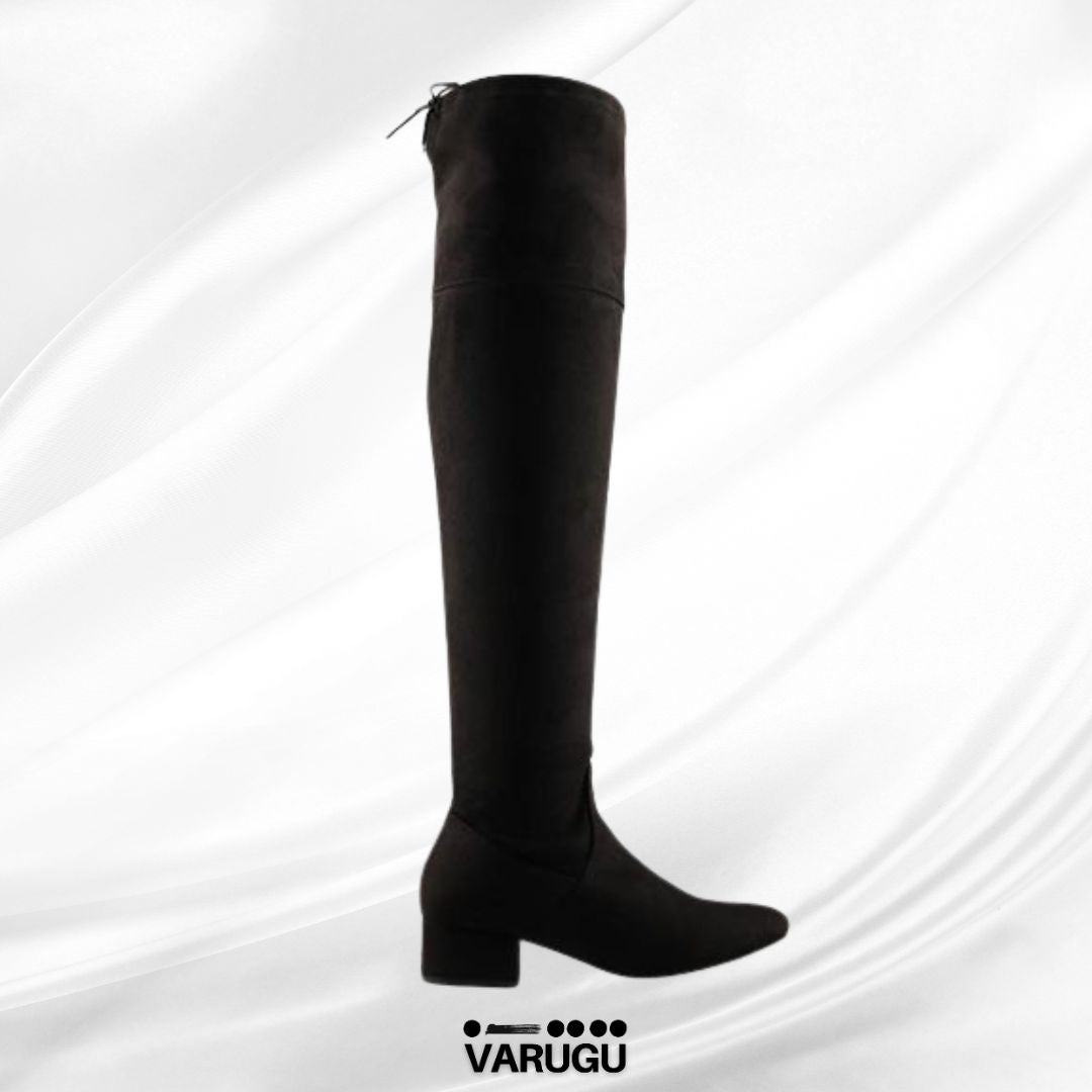 Botas negras largas de piso negras de mujer