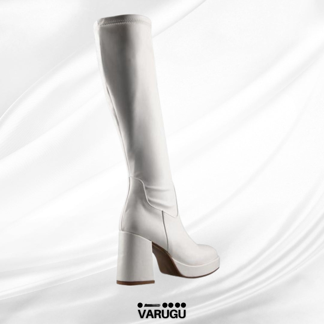 Botas largas blancas para mujer