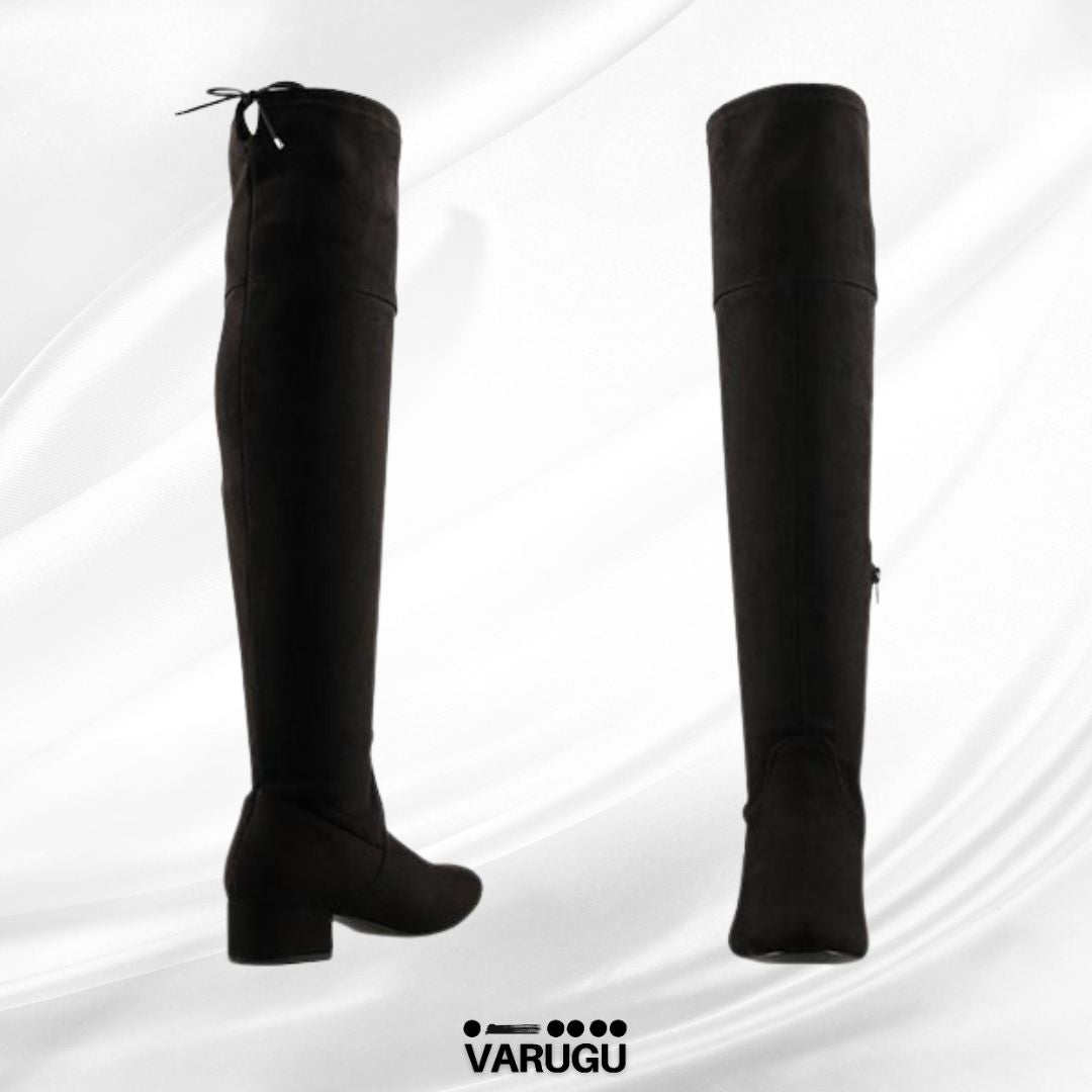 Botas negras largas de piso negras de mujer