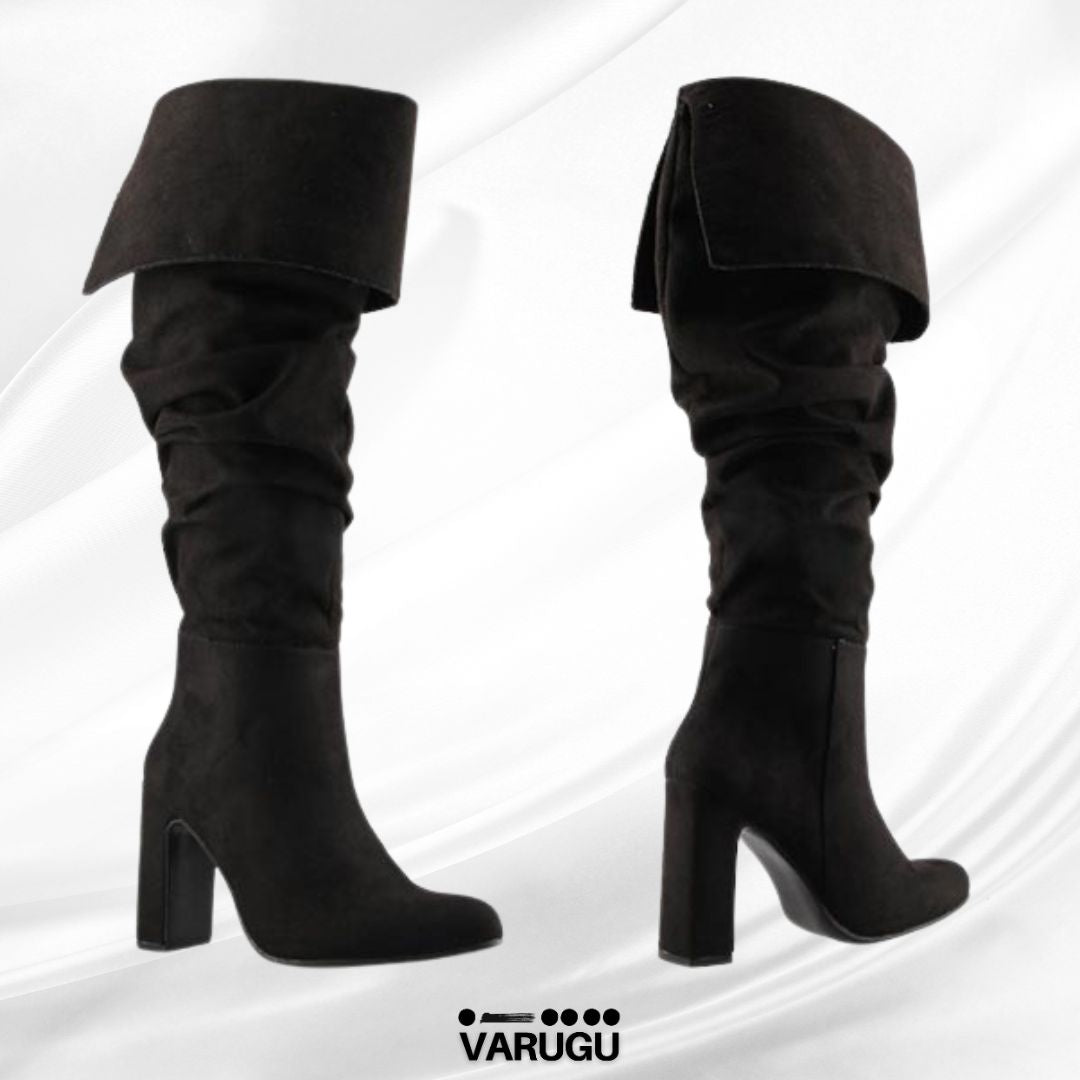 Botas negras con borde largas negras