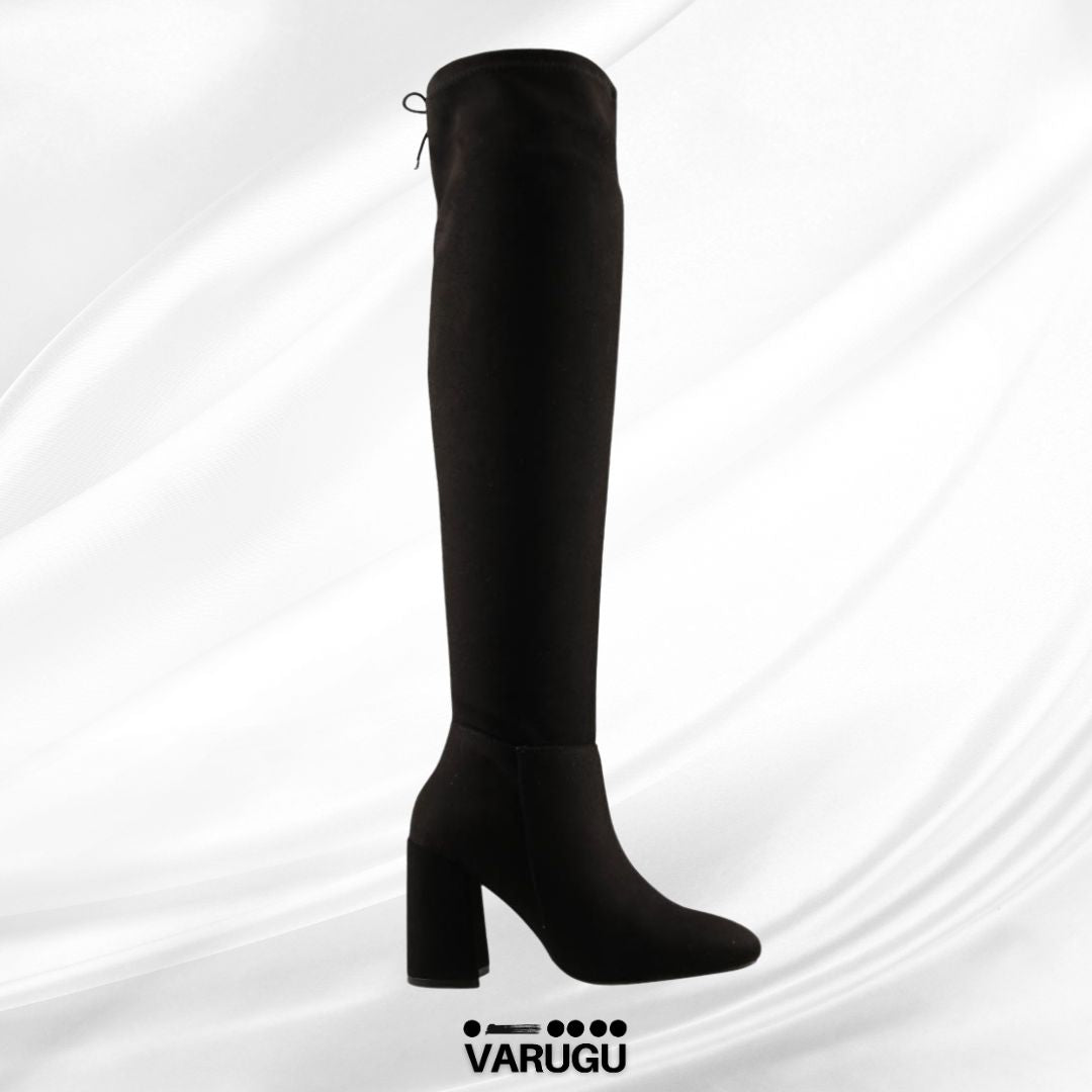 Botas negras largas de piso negras de mujer