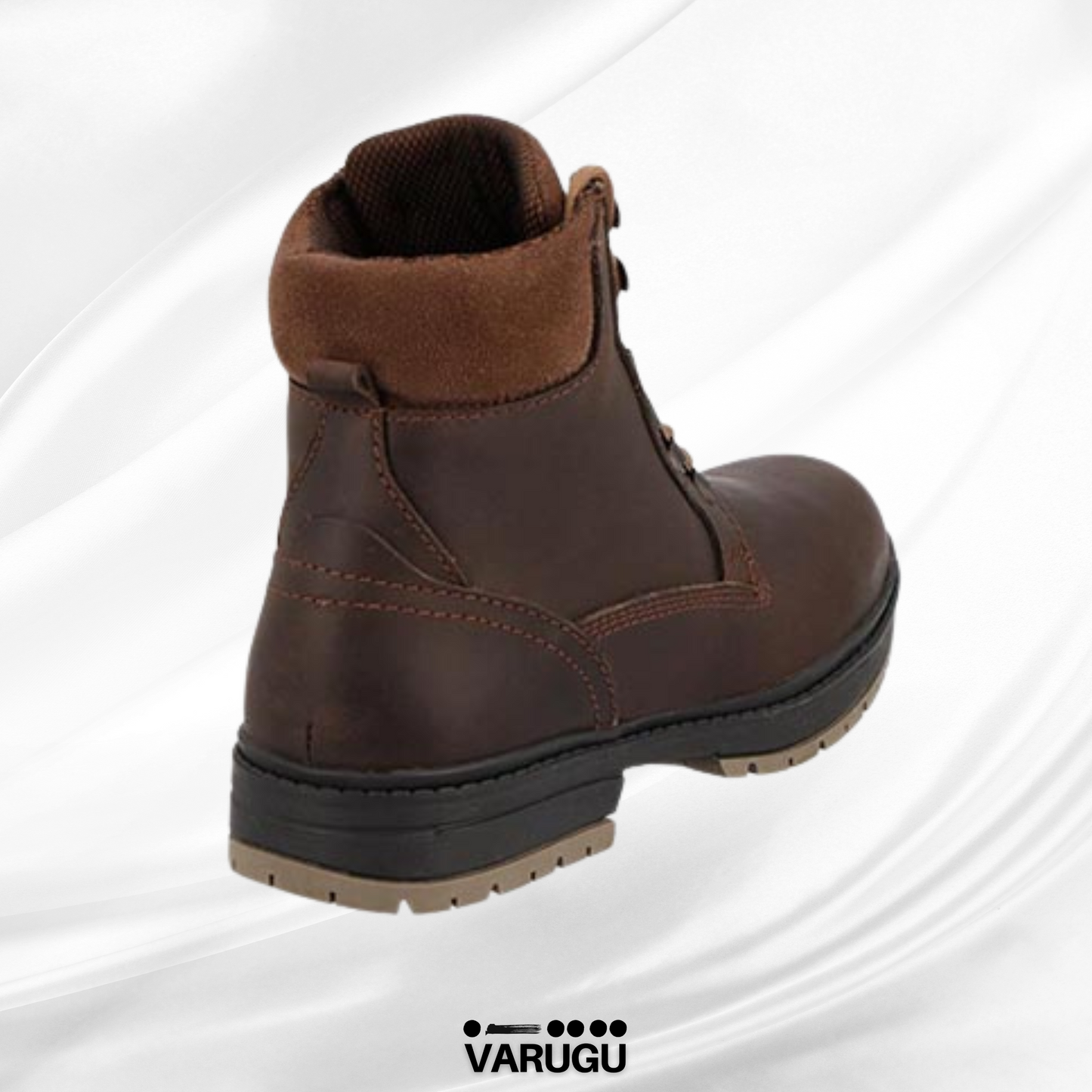 Botines café de piel casuales