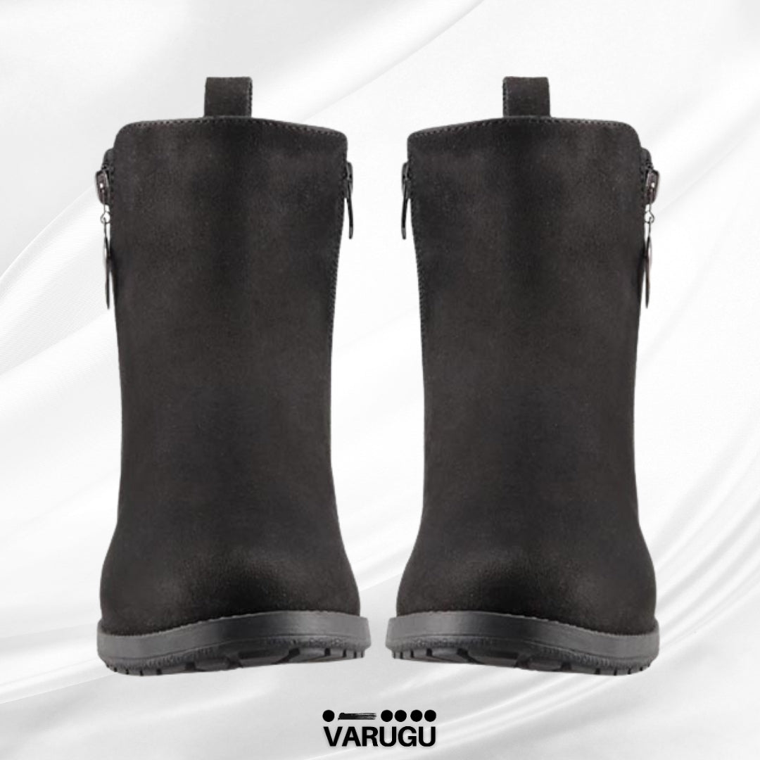 Botines con cierre negro circular de mujer