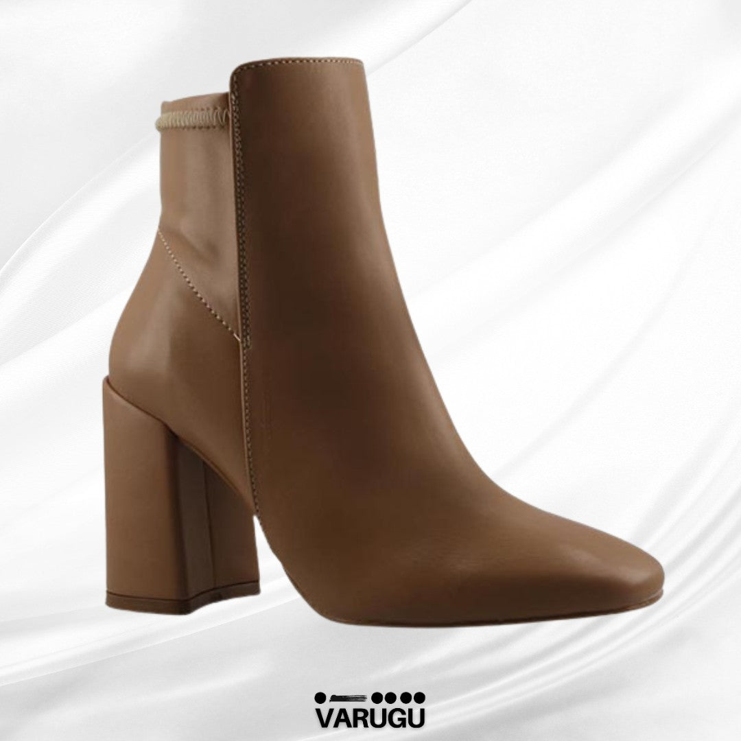 Botines café claro para mujer