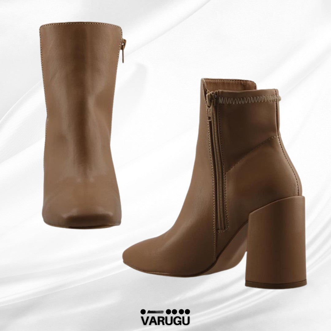 Botines café claro para mujer