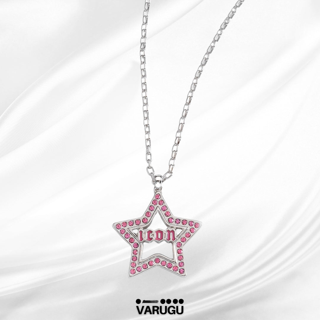 Collar plata con estrella rosa - Paris Hilton