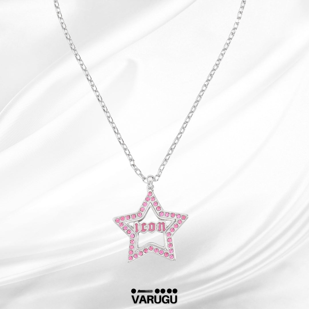 Collar plata con estrella rosa - Paris Hilton