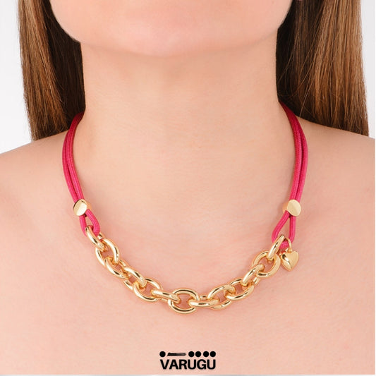 Collar rosa con oro - Paris Hilton