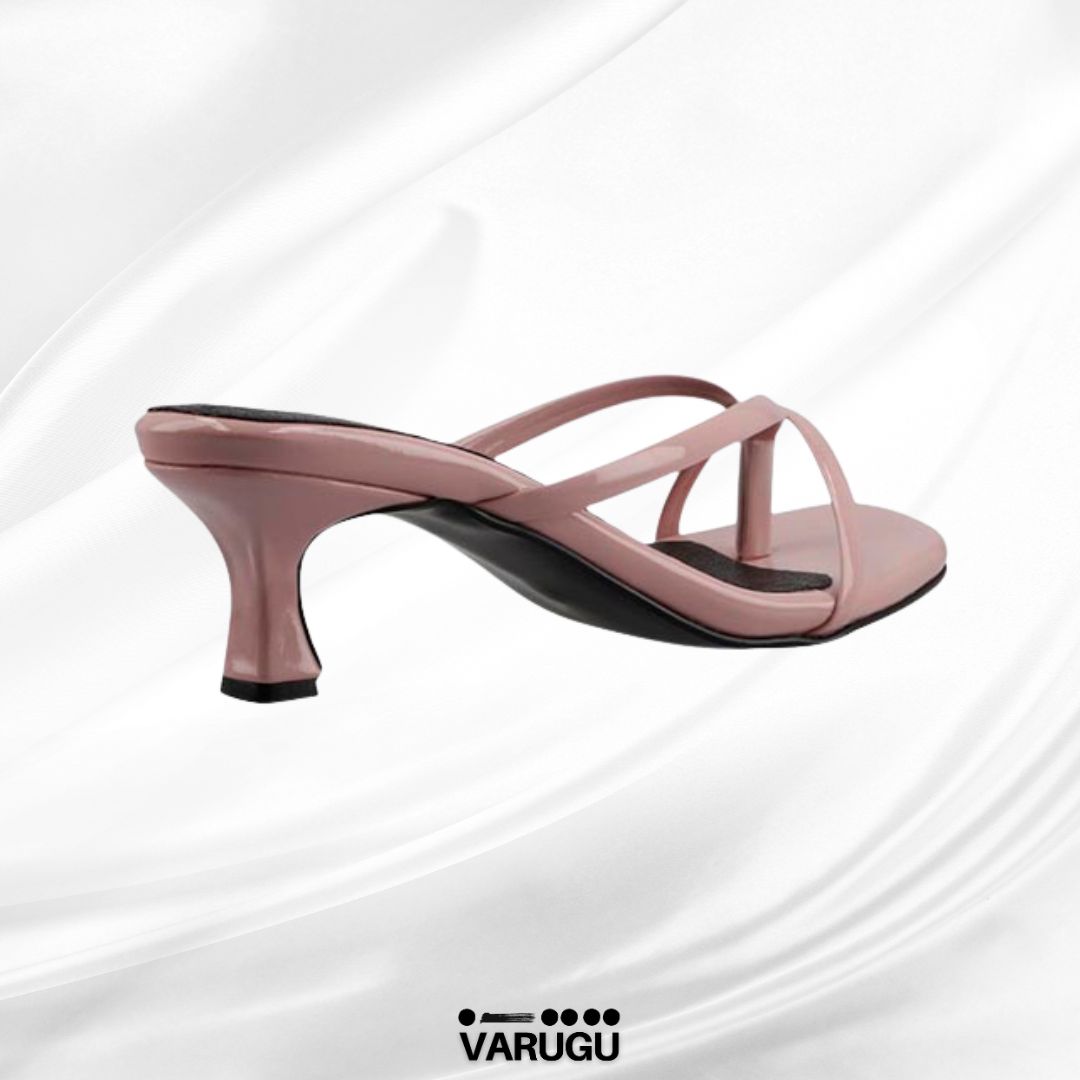 Tacones rosas cómodos tacón bajo