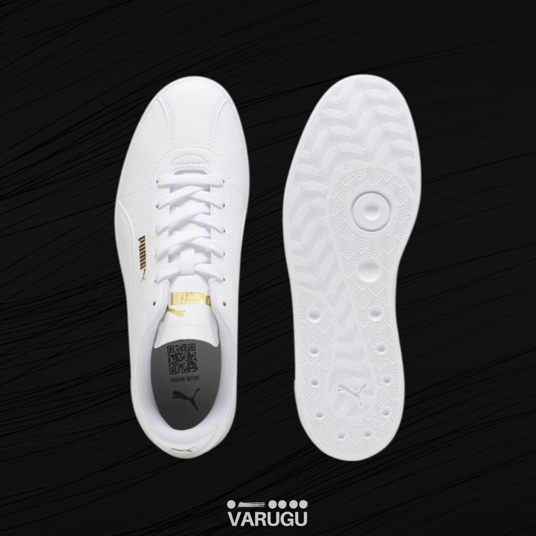 Tenis PUMA blancos con oro para hombre
