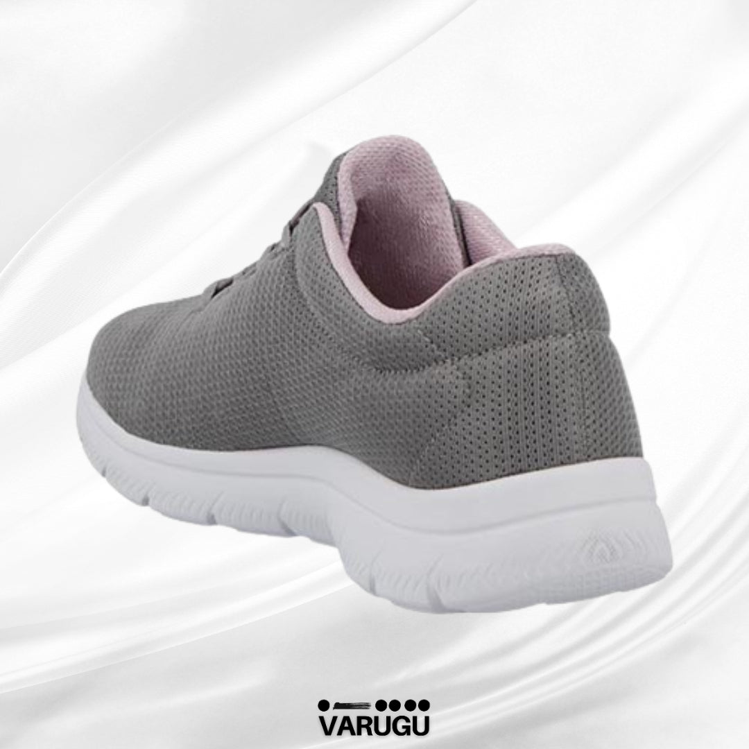 Tenis acolchados gris SKECHERS SPORT para dama