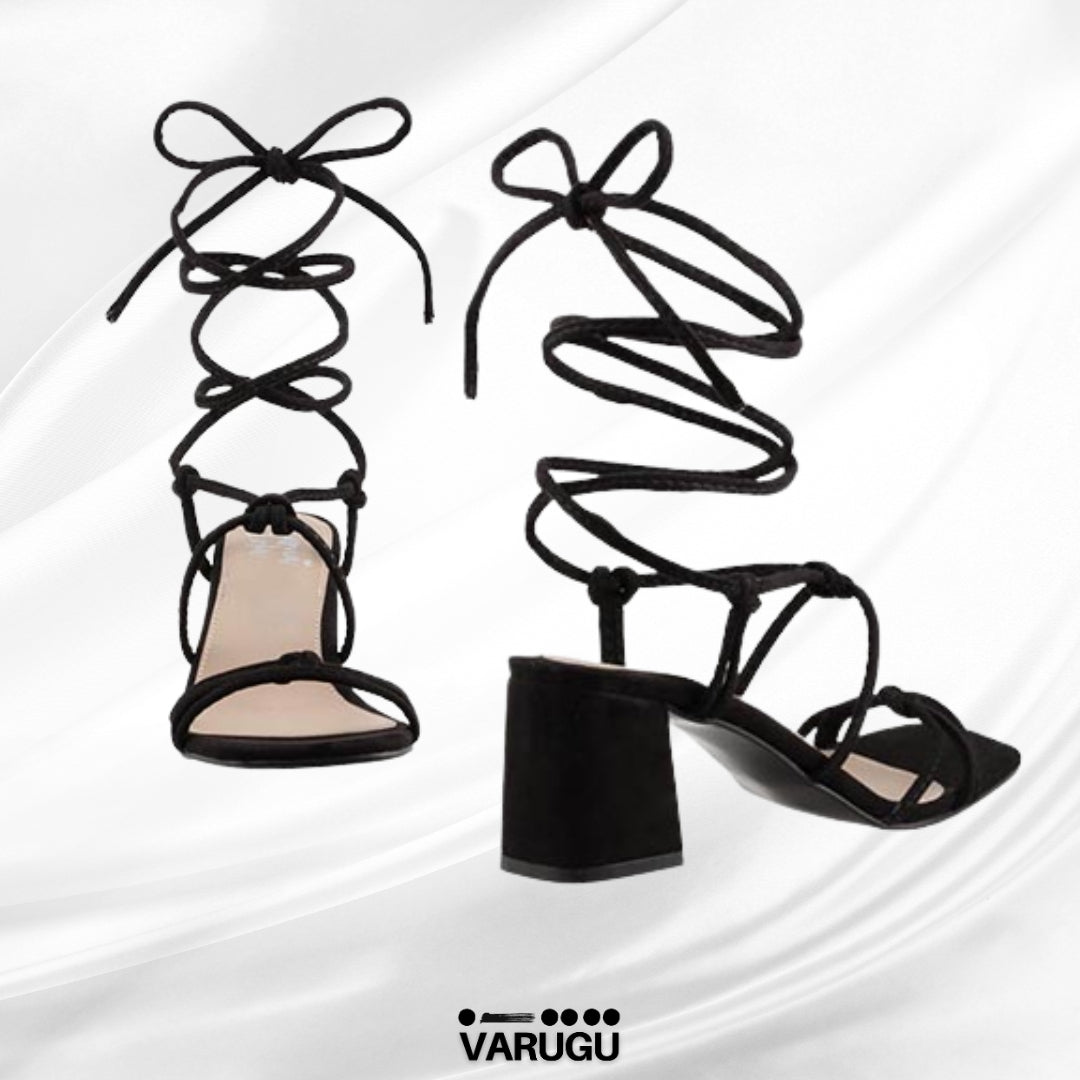 Zapatillas negras lujosas para mujer