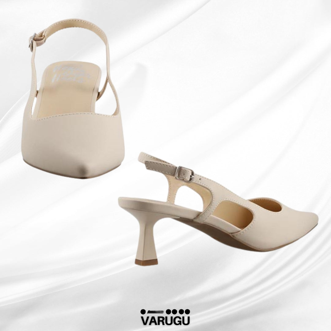 Zapatillas color bone con hebilla