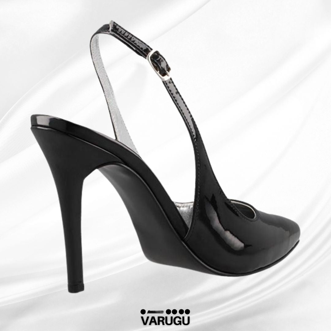 Zapatillas negras de punta abiertas