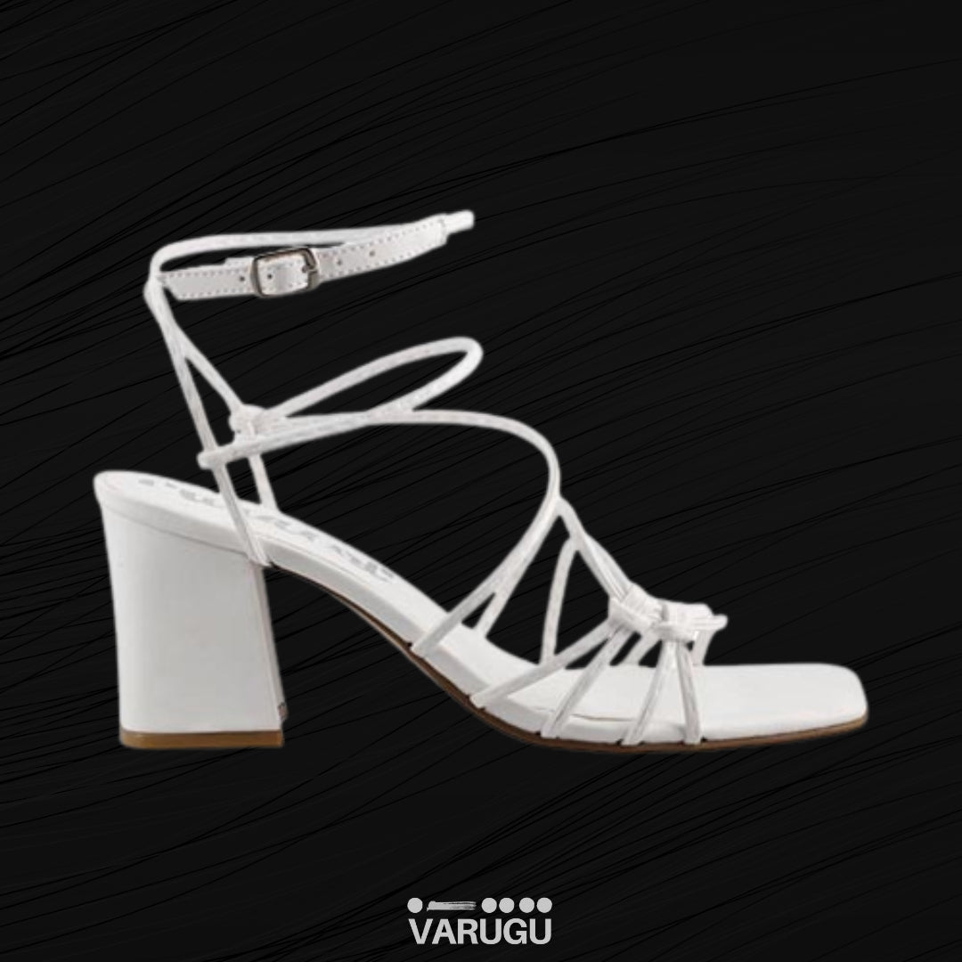 Zapatillas blancas de tiras para mujer