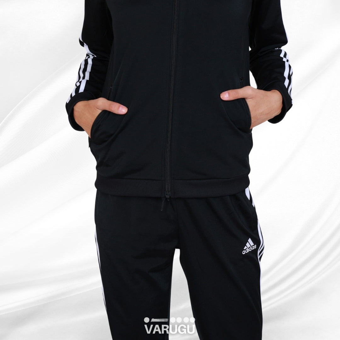 Conjunto Deportivo ADIDAS | Cómodo | Negro con Blanco