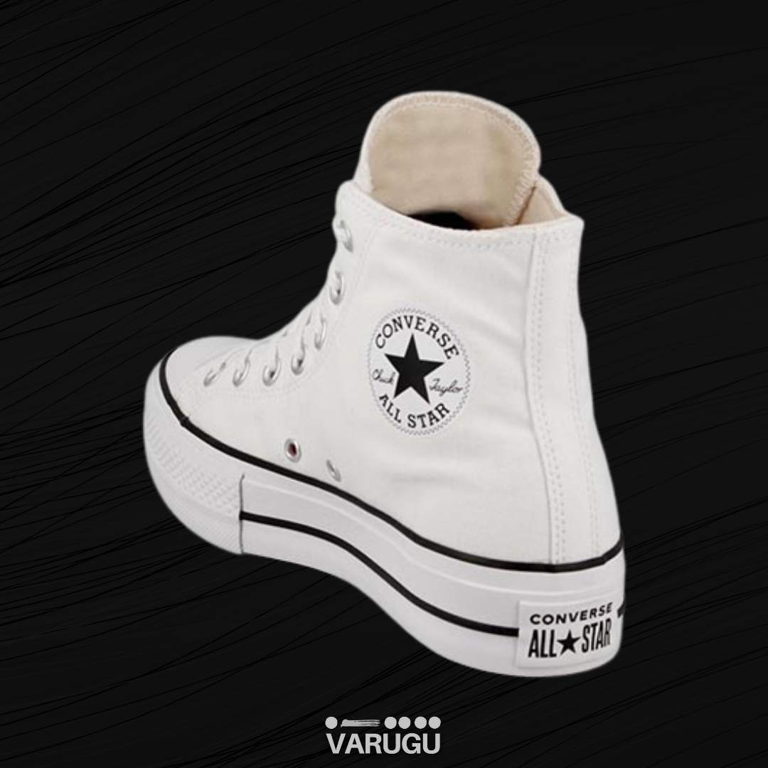 Tenis CONVERSE blancos tipo botín para mujer