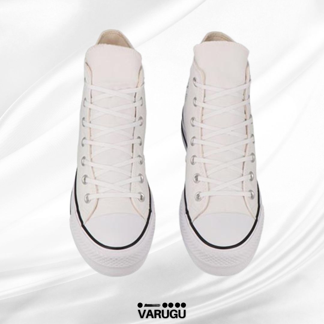 Tenis CONVERSE blancos tipo botín para mujer