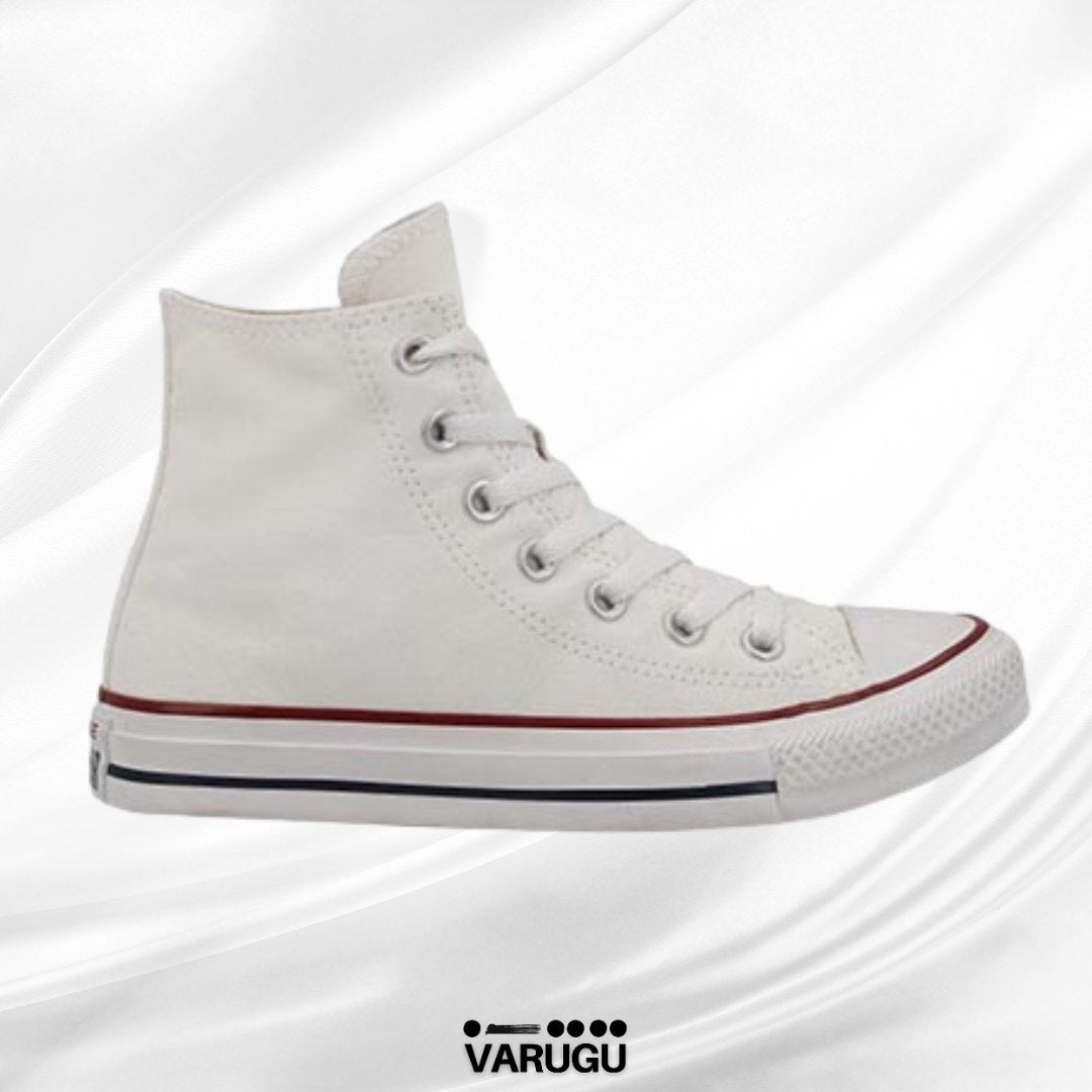 Tenis blancos CONVERSE botín mujer con franjas