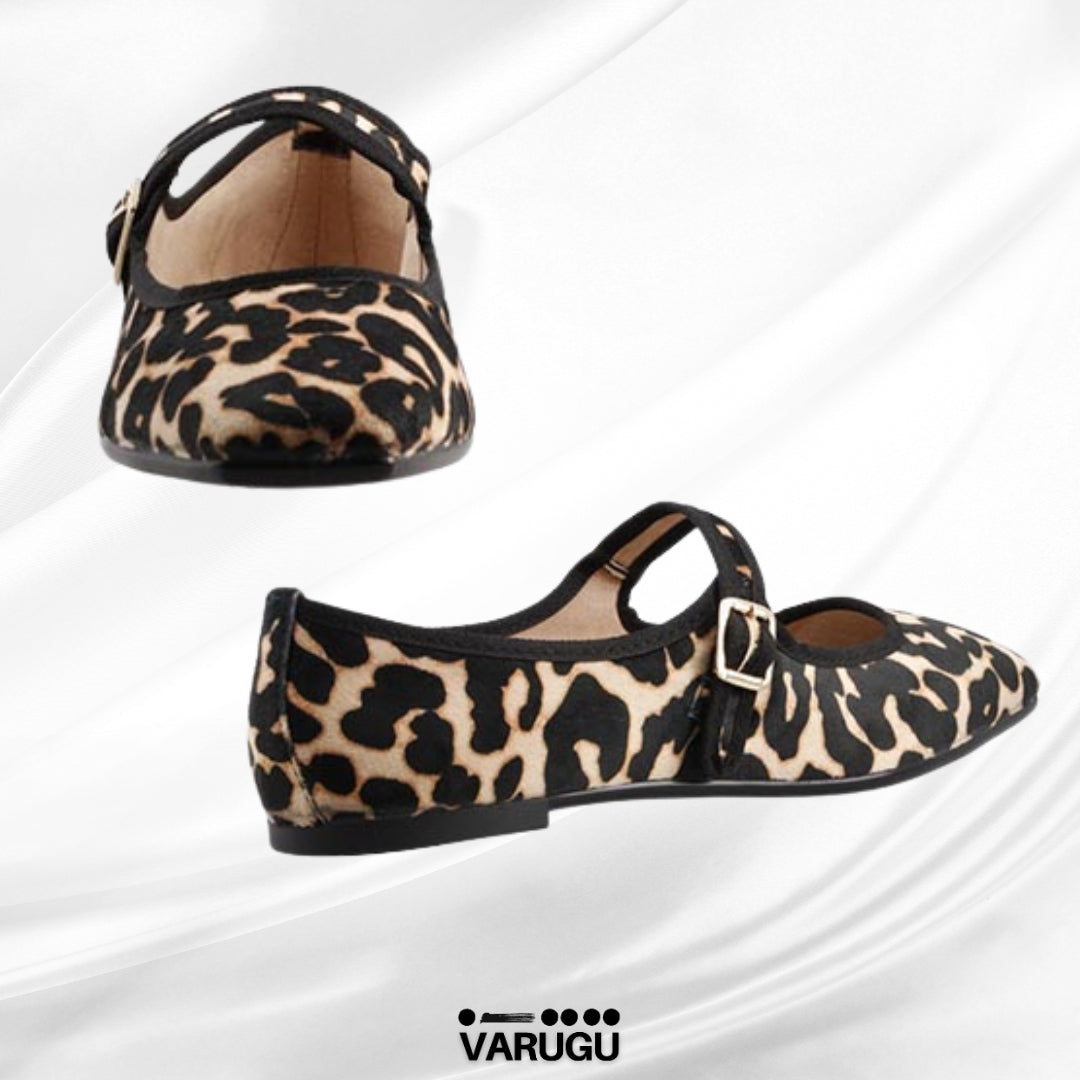 Flats cómodos animal print para dama