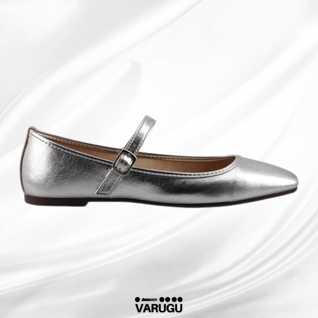 Flats con plata estilo ballerina