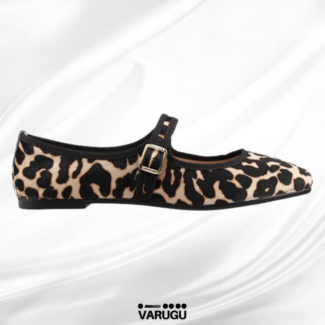 Flats cómodos animal print para dama