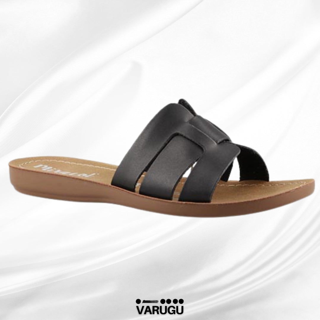 Sandalias bajas cómodas de color negro