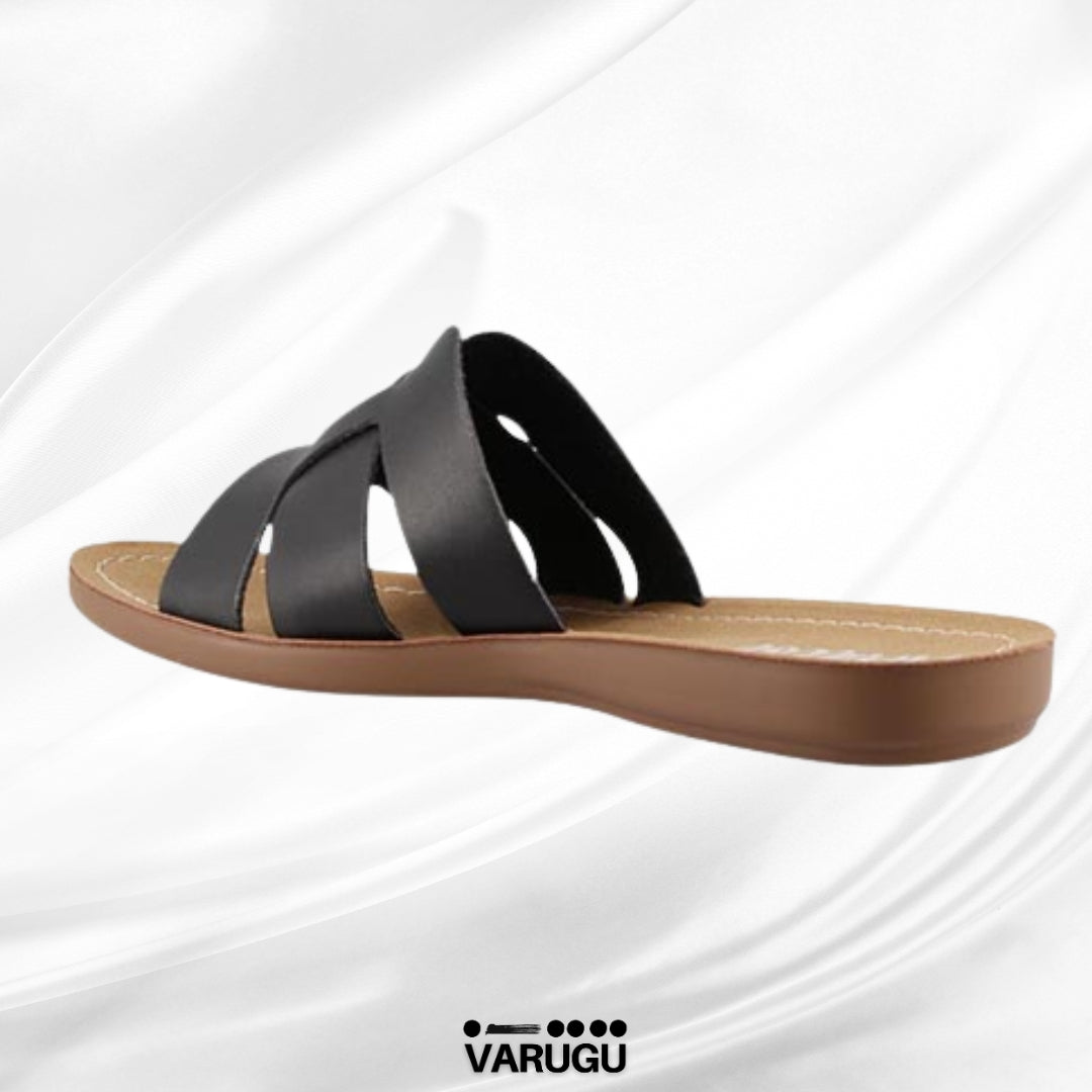 Sandalias bajas cómodas de color negro