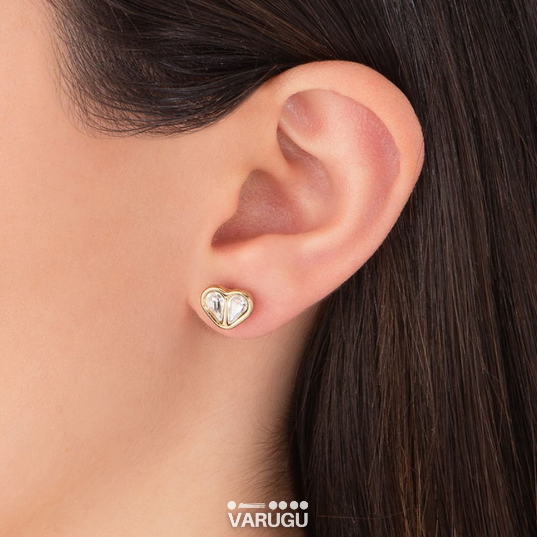 Aretes corazón baños de oro 18 kt ByParis Hilton