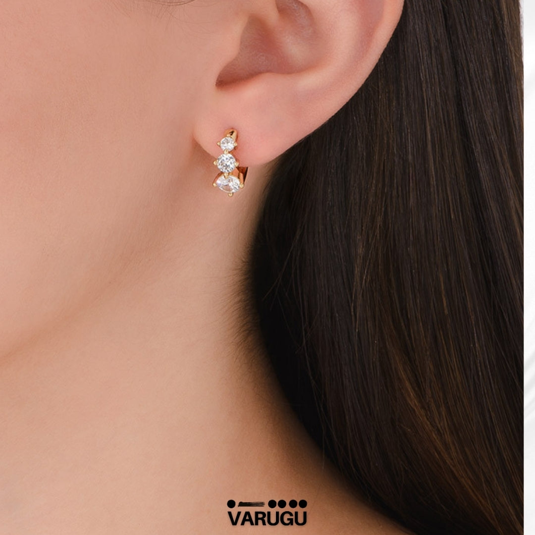 Arracadas Huggies - Baño de Oro