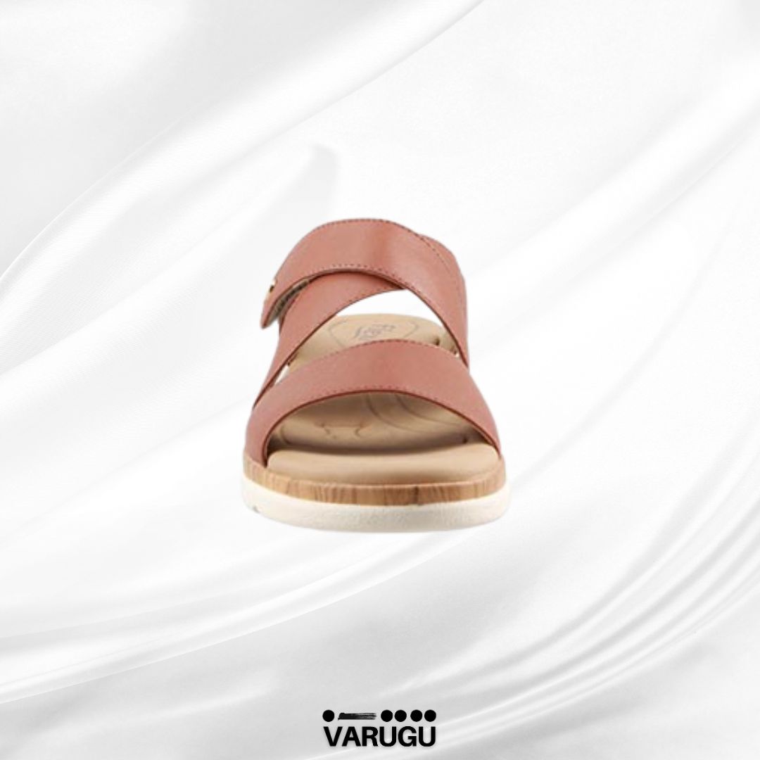 Sandalias FLEXI de piel color terracota