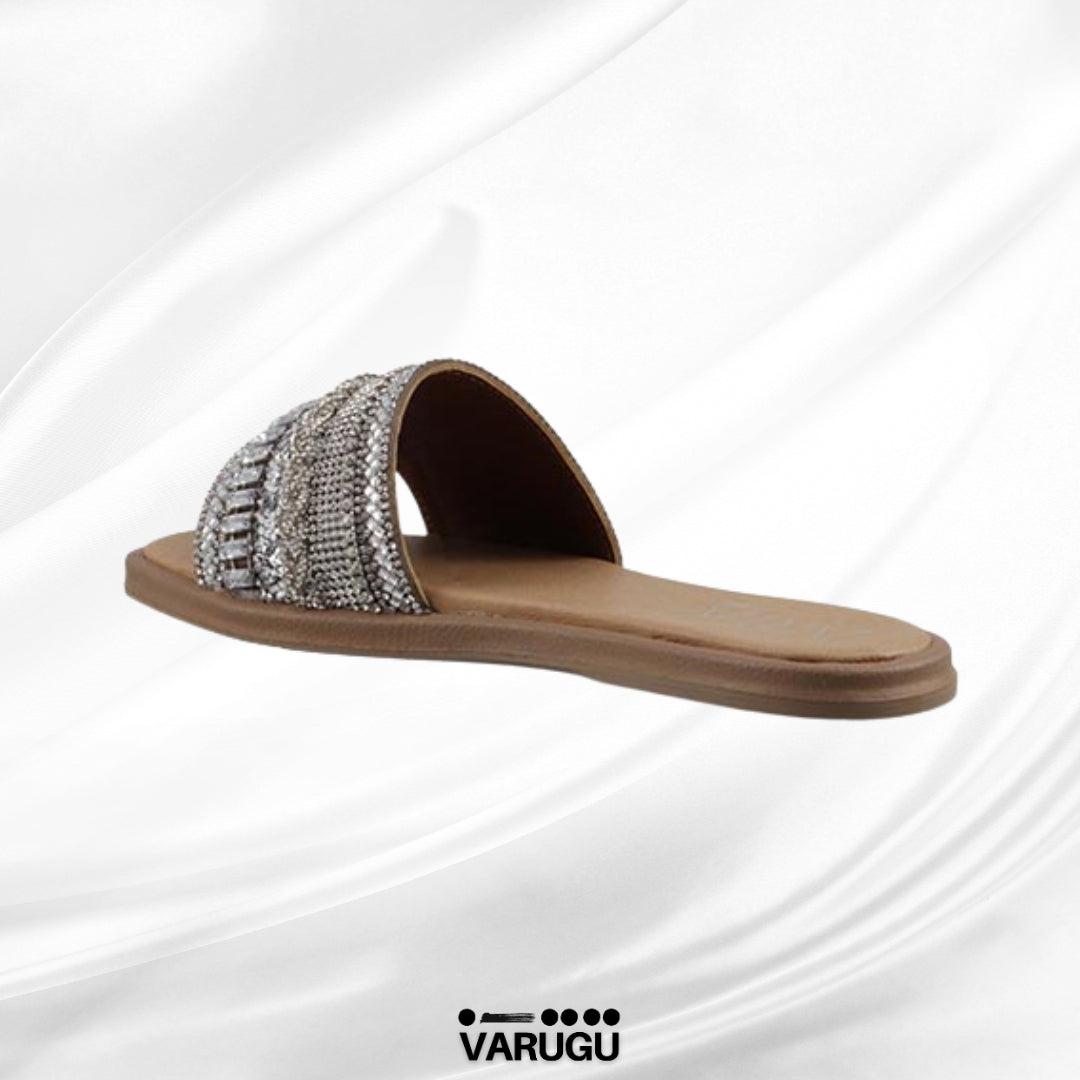Sandalias con plantilla acolchonada color plata