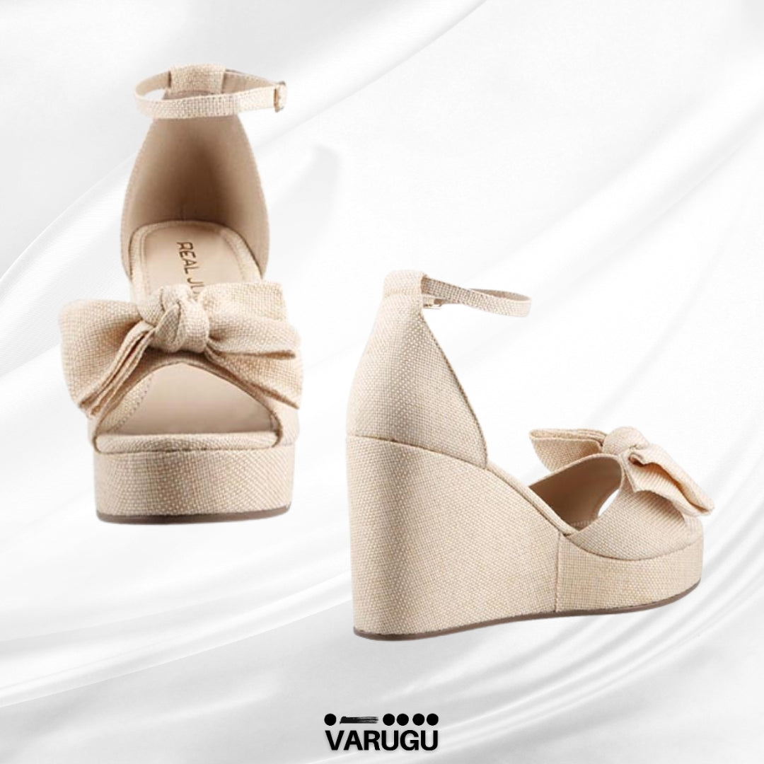 Plataformas de textil costal color natural