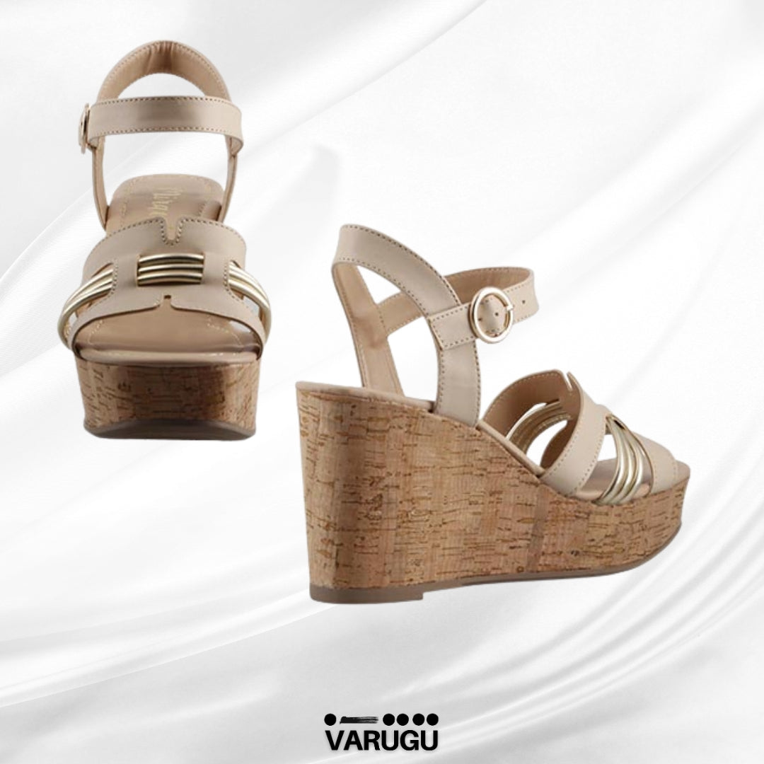 Plataformas sofisticadas color avena