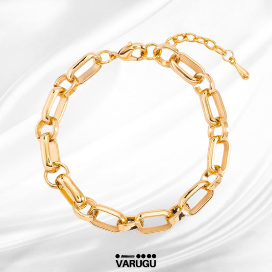 Pulsera de eslabones baño de oro