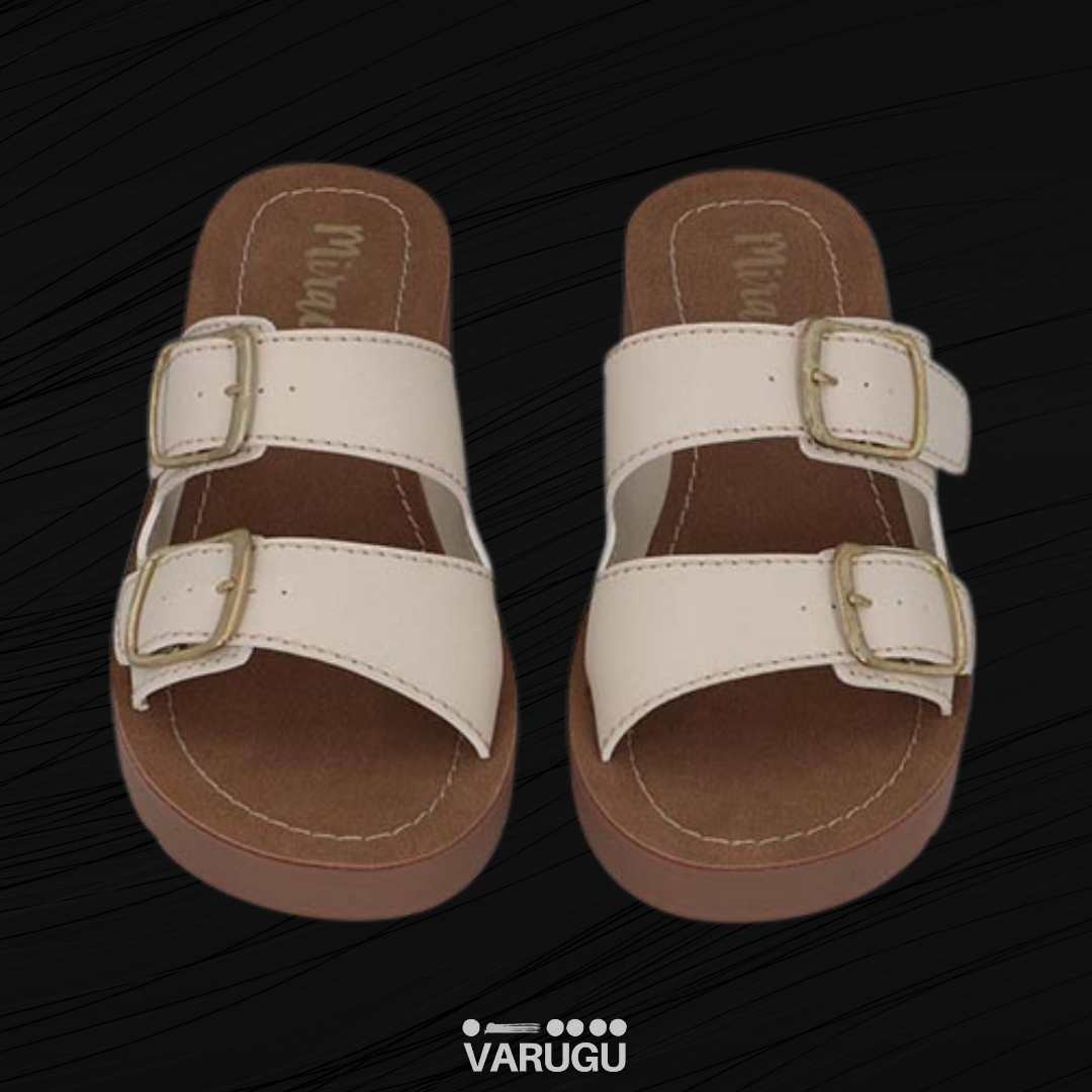 Sandalias color latte casuales para dama
