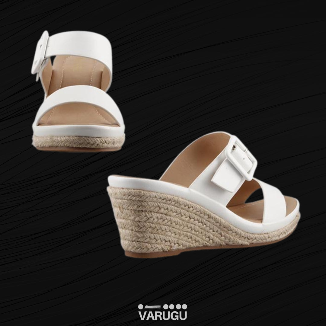 Sandalias blancas con plantilla acolchonada