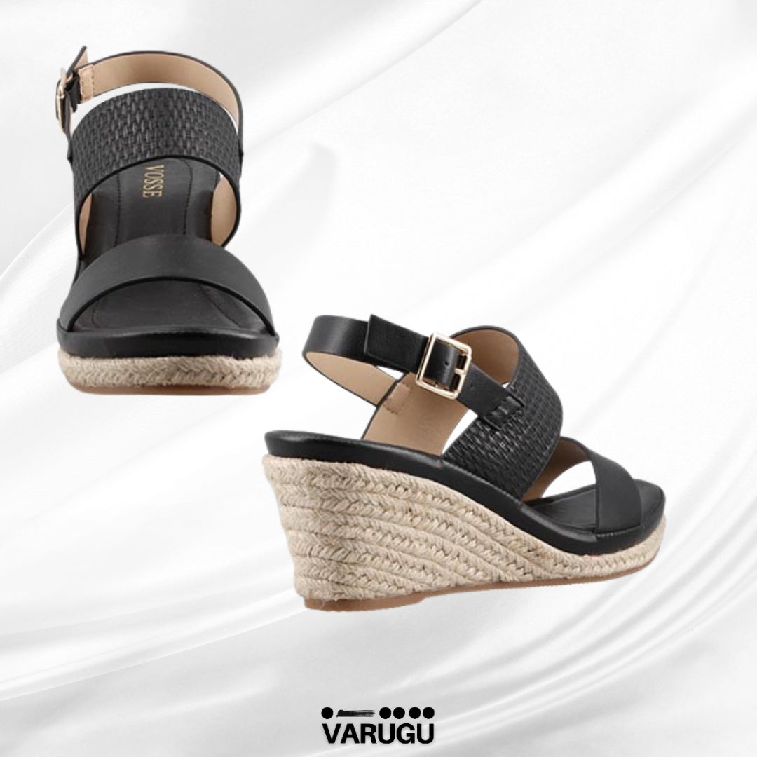 Sandalias negras con cinta de ajuste