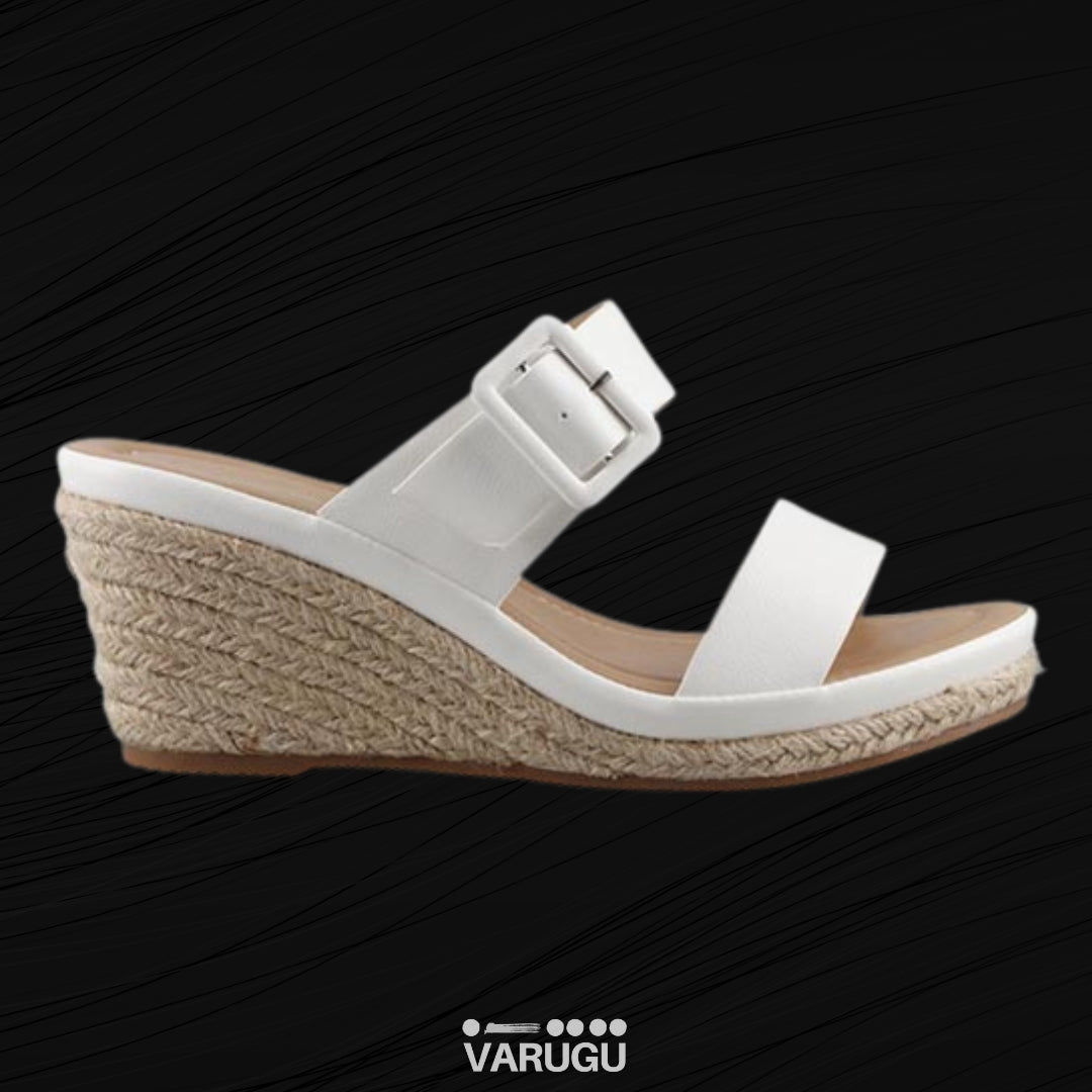 Sandalias blancas con plantilla acolchonada