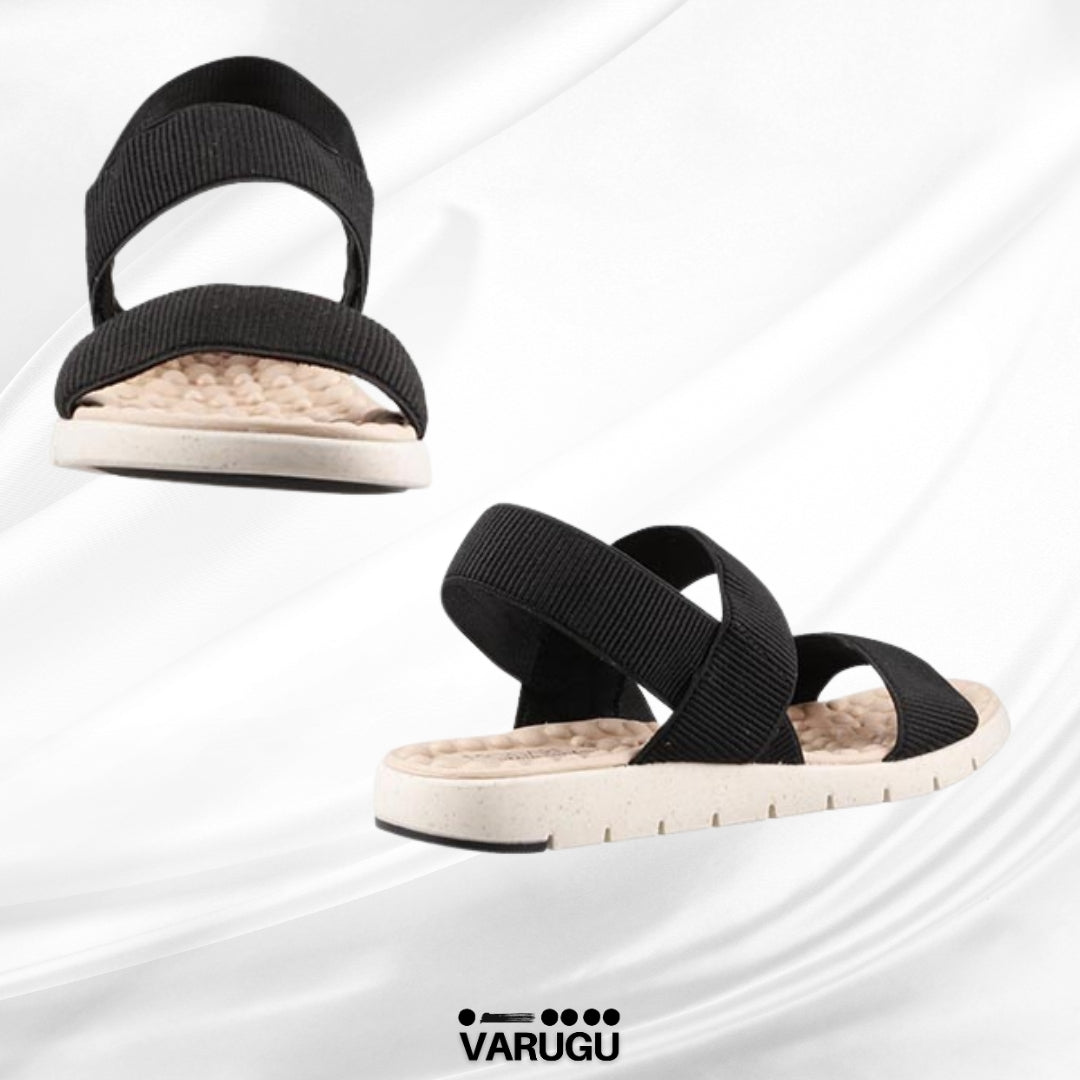 Sandalias negras con plantilla acolchada