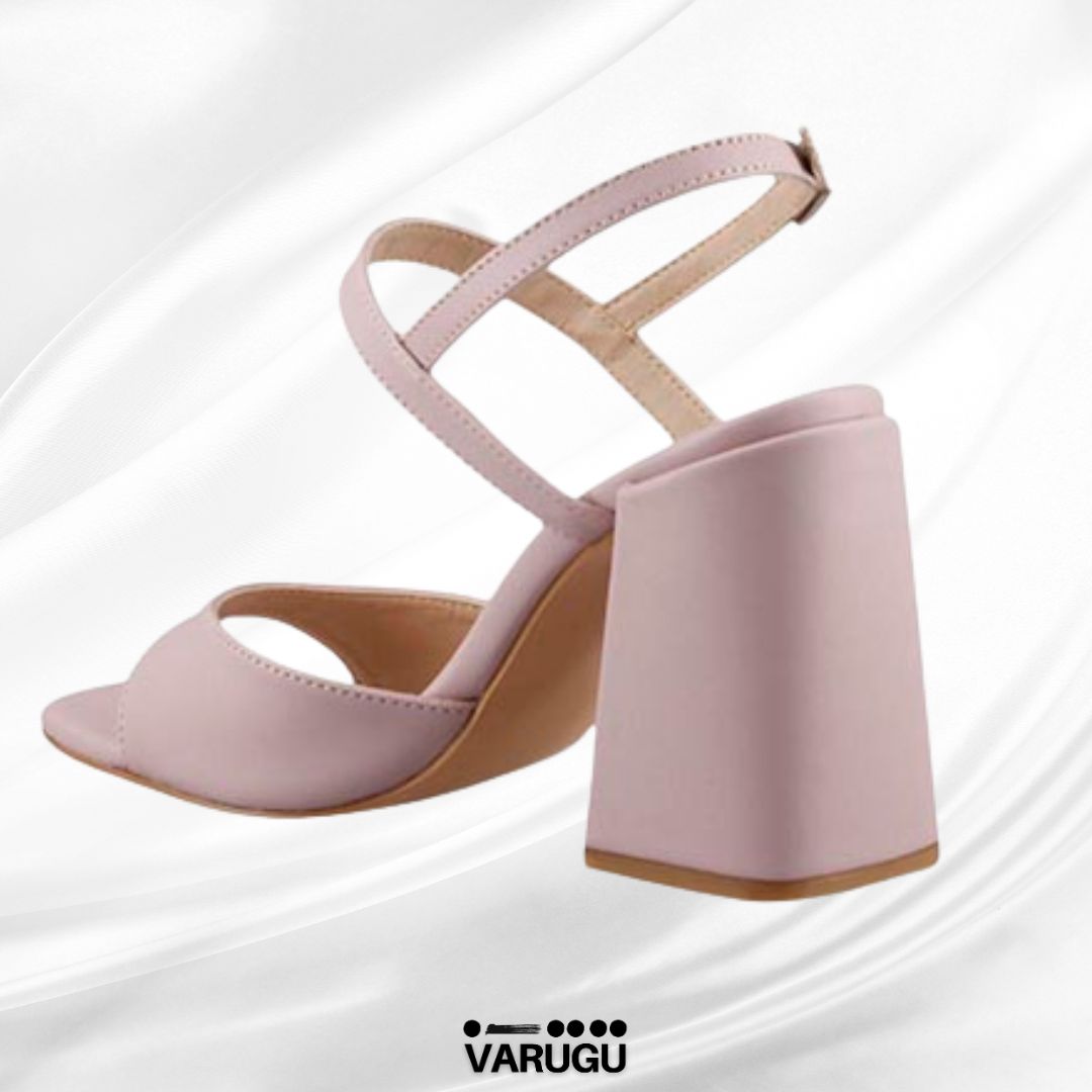 Zapatillas elegantes con tacón grueso