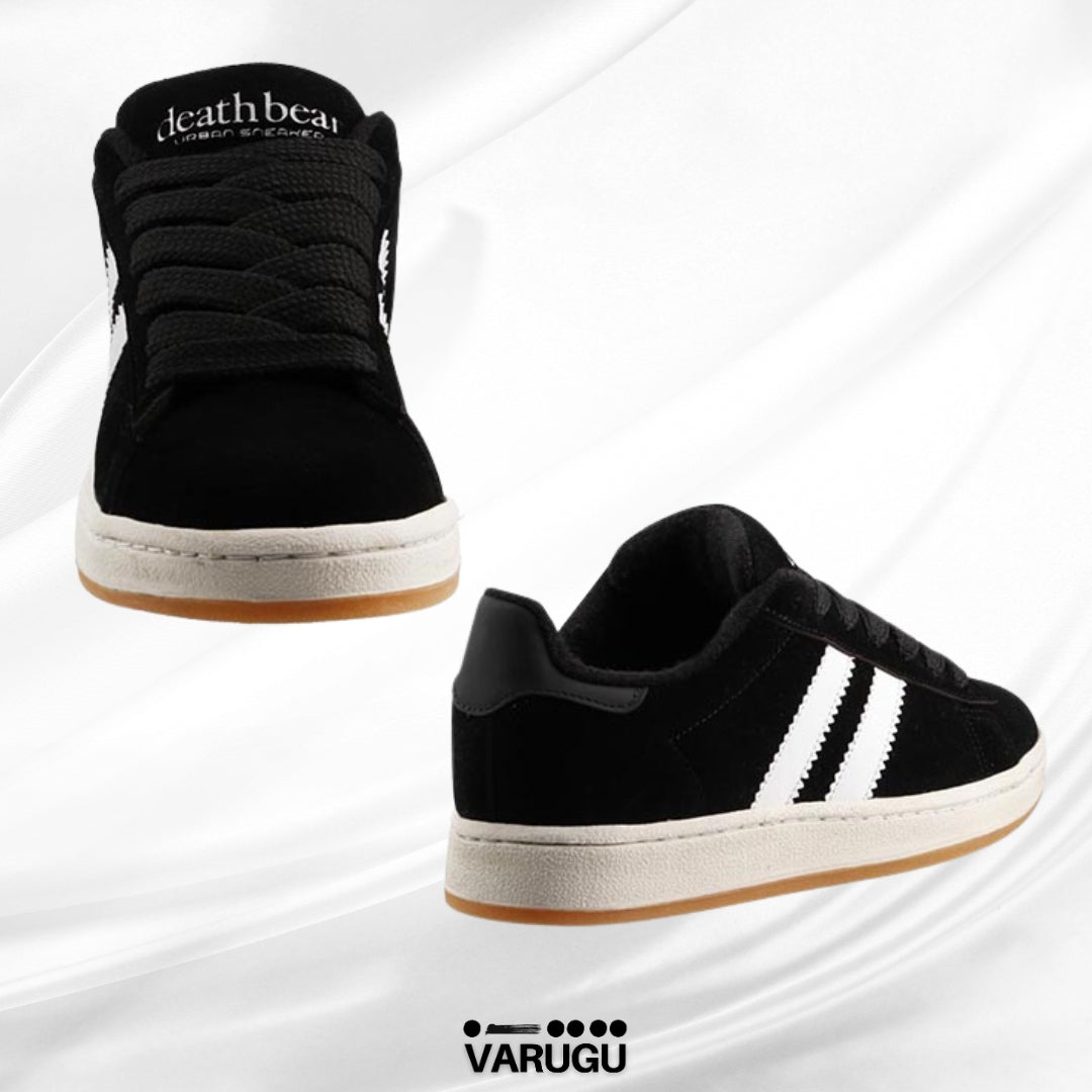 Tenis Death Bear color negro para dama