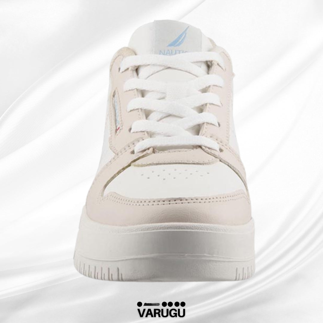 Tenis NAUTICA beige con blancos mujer