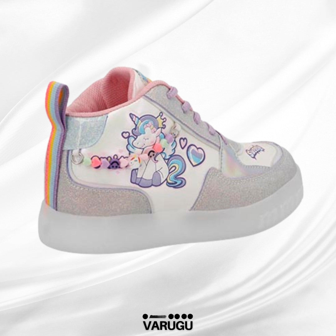 Tenis unicornio con colgantes para niña | Talla 18 - 21