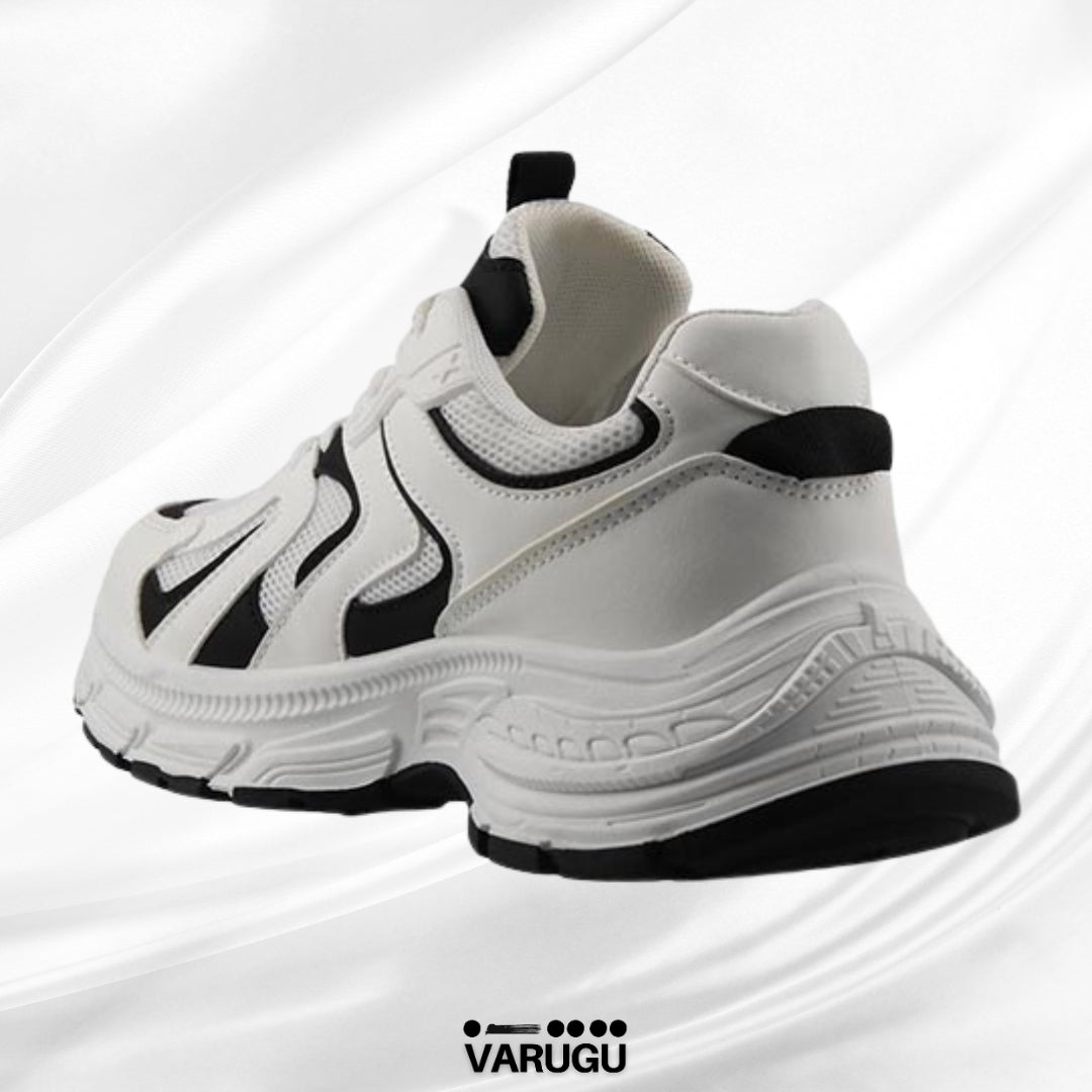 Tenis blancos con negro mujer con altura
