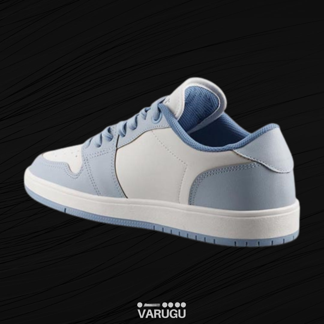 Tenis cómodos blancos con azul para dama