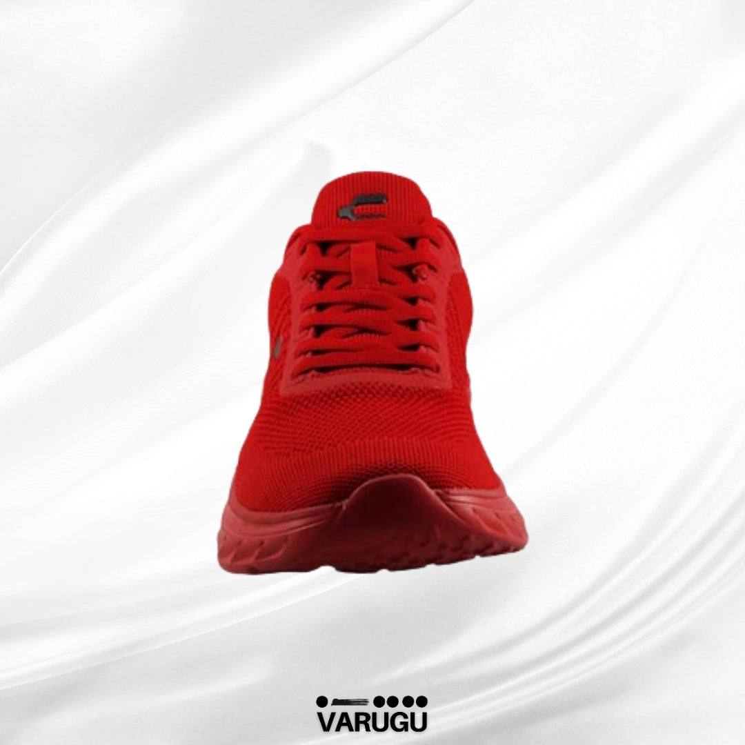 Tenis deportivo CHARLY rojo con refuerzo en la puntera para caballero