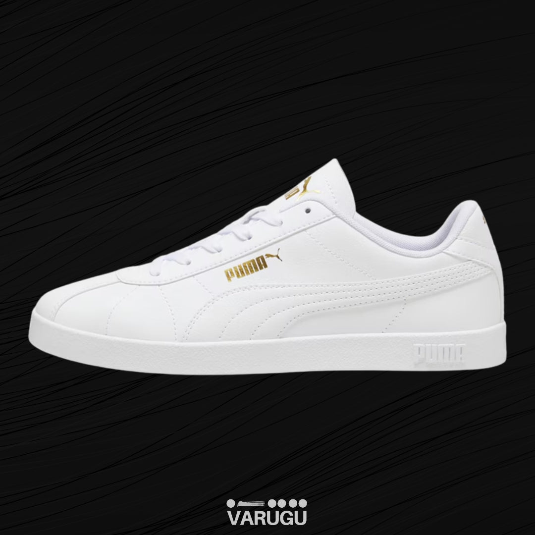 Tenis PUMA blancos con oro para hombre