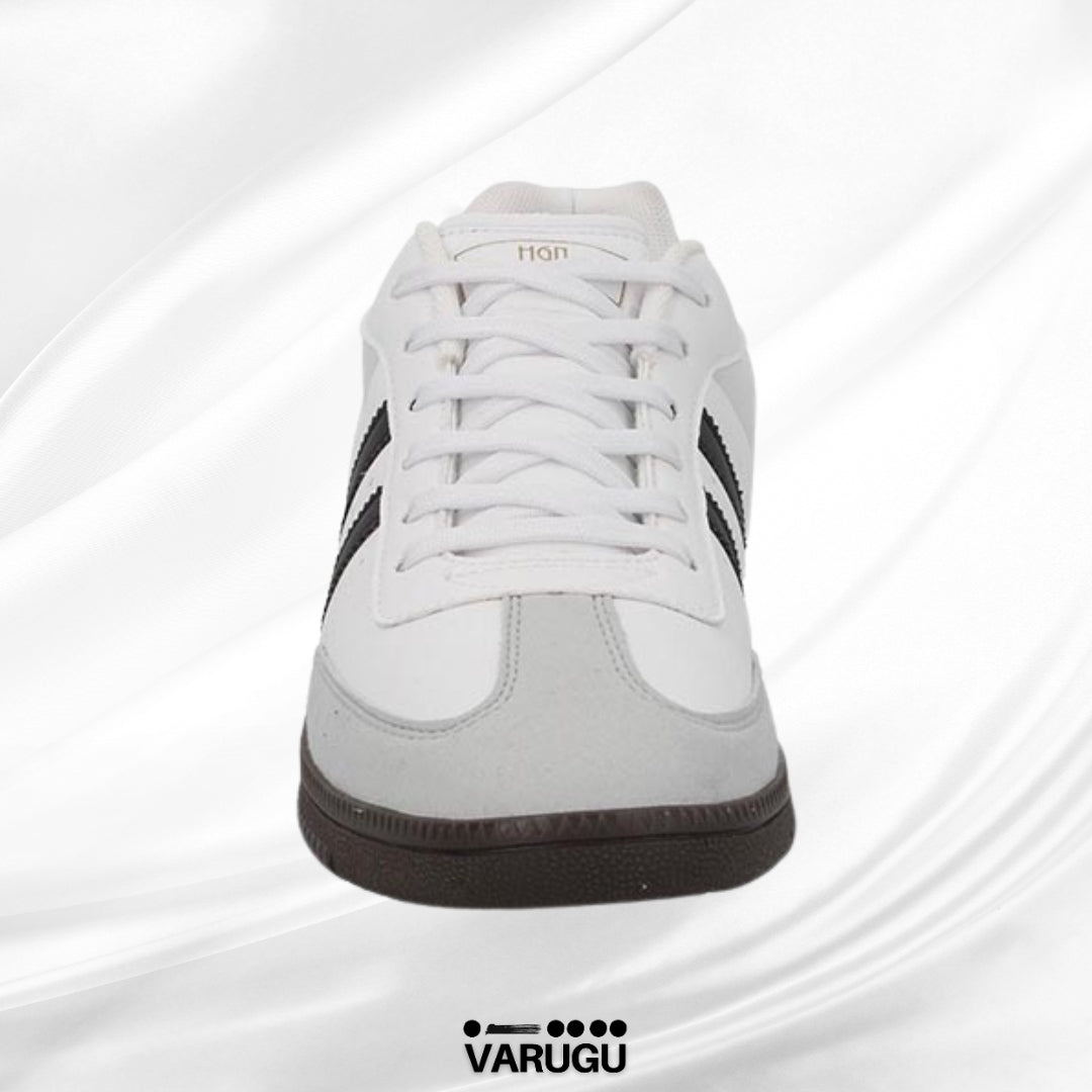 Tenis HGN color blanco ajustable con agujetas para caballero