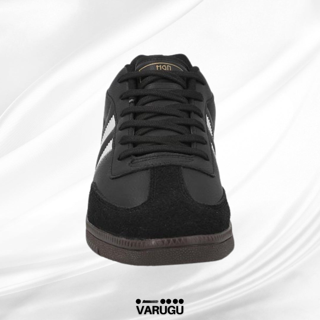 Tenis HGN color negro con detalles blancos y café para hombre